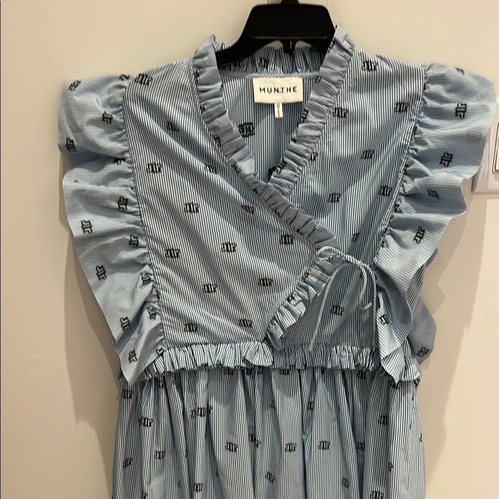 Munthe Blue Ruffled Dress